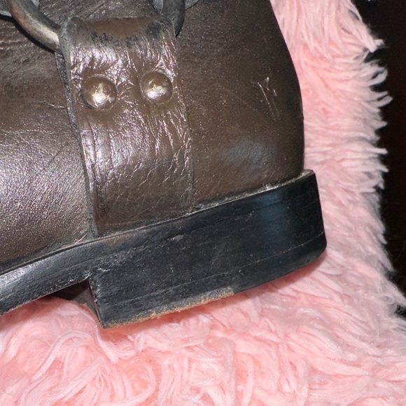 FRYE: Phillip Harness Womens Brown Leather Ankle Boots - Picture 10 of 13